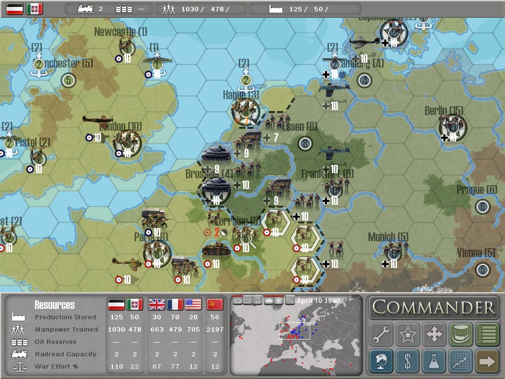 commander europe at war download